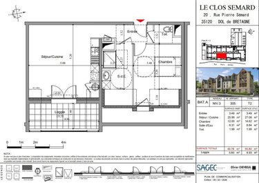 Appartement a vendre Dol-de-Bretagne 35120 Ille-et-Vilaine 42 m2 2 pièces 139000 euros