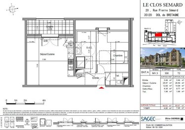 Appartement a vendre Dol-de-Bretagne 35120 Ille-et-Vilaine 42 m2 2 pièces 139000 euros