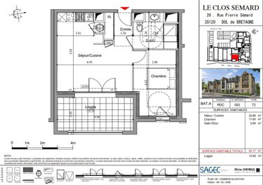 Appartement a vendre Dol-de-Bretagne 35120 Ille-et-Vilaine 42 m2 2 pièces 139000 euros