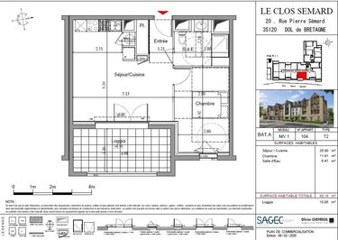 Appartement a vendre Dol-de-Bretagne 35120 Ille-et-Vilaine 42 m2 2 pièces 139000 euros