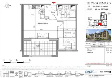 Appartement a vendre Dol-de-Bretagne 35120 Ille-et-Vilaine 42 m2 2 pièces 139000 euros