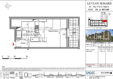 Appartement a vendre Dol-de-Bretagne 35120 Ille-et-Vilaine 29 m2 1 pièce 119000 euros