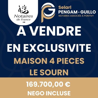 Maison a vendre Le Sourn 56300 Morbihan 143 m2 5 pièces 169700 euros