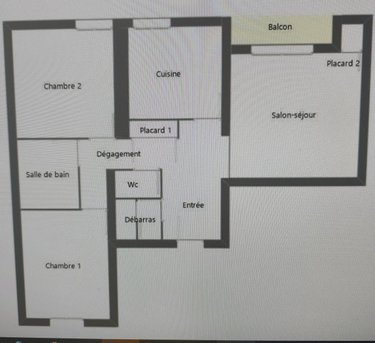 Appartement a vendre Angers 49000 Maine-et-Loire 64 m2 3 pièces 220500 euros