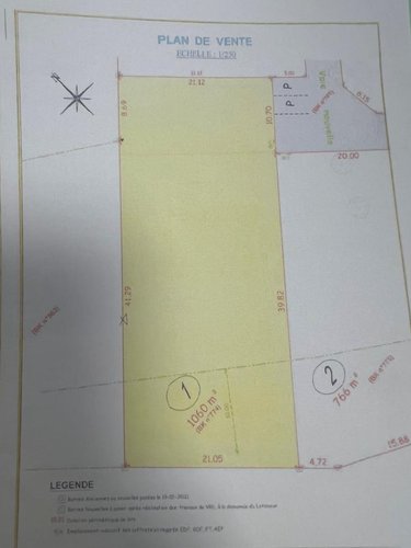 Terrain a batir a vendre Cambrai 59400 Nord 1060 m2  79800 euros