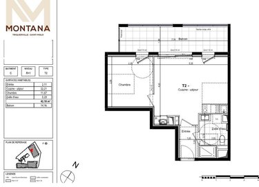 Location appartement Saint-Malo 35400 Ille-et-Vilaine 43 m2 2 pièces 620 euros