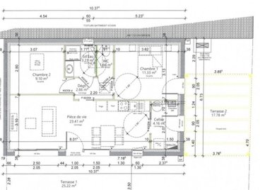 Location maison Saint-Pierre-Montlimart 49110 Maine-et-Loire 56 m2 3 pièces 671 euros