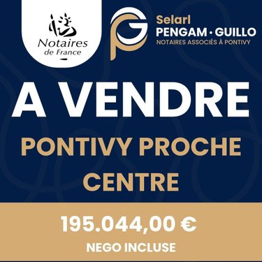 Maison a vendre Pontivy 56300 Morbihan 110 m2 6 pièces 195044 euros