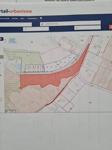 Terrain a batir a vendre Rohan 56580 Morbihan 8566 m2  53000 euros
