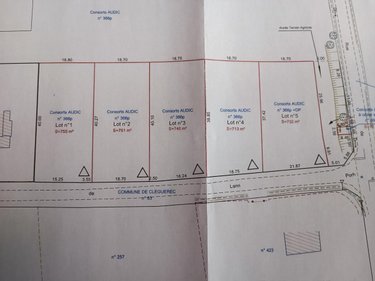 Terrain a batir a vendre Cléguérec 56480 Morbihan 713 m2  41715 euros