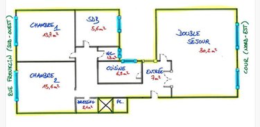Appartement a vendre Courbevoie 92400 Hauts-de-Seine 90 m2 4 pièces 660000 euros