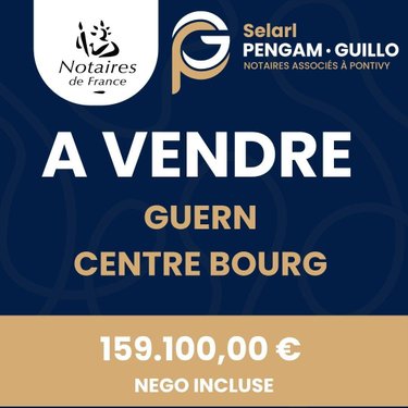 Maison a vendre Guern 56310 Morbihan 125 m2 6 pièces 159100 euros