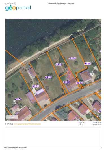 Terrain a batir a vendre Cepoy 45120 Loiret 1326 m2  56000 euros