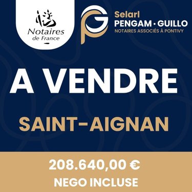 Maison a vendre Saint-Aignan 56480 Morbihan 83 m2 4 pièces 208640 euros