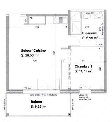 Location appartement Angers 49000 Maine-et-Loire 45 m2 2 pièces 694 euros