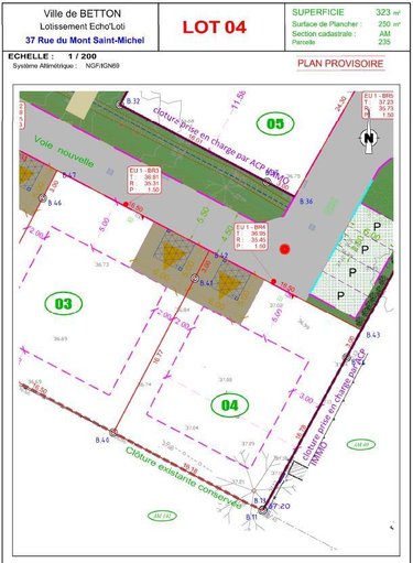Terrain a batir a vendre Betton 35830 Ille-et-Vilaine 323 m2  179200 euros