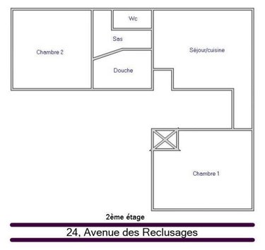 Location appartement Montoire-sur-le-Loir 41800 Loir-et-Cher 35 m2 2 pièces 440 euros