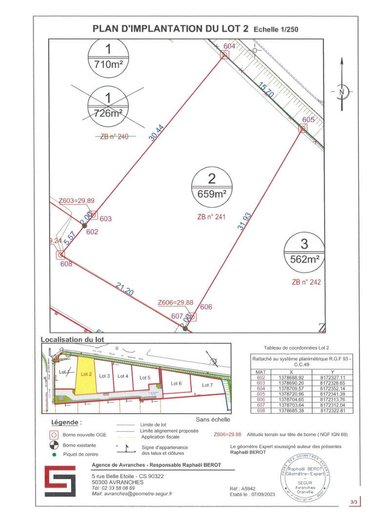 Terrain a batir a vendre Le Val-Saint-Père 50300 Manche 531 m2  67720 euros