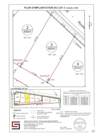 Terrain a batir a vendre Le Val-Saint-Père 50300 Manche 531 m2  67720 euros