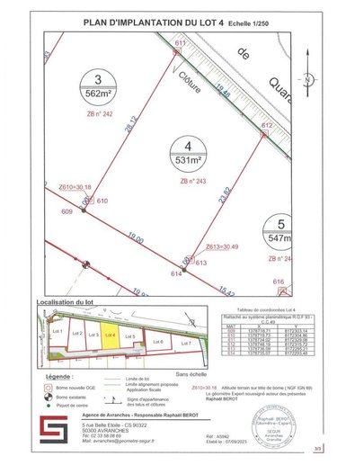 Terrain a batir a vendre Le Val-Saint-Père 50300 Manche 531 m2  67720 euros
