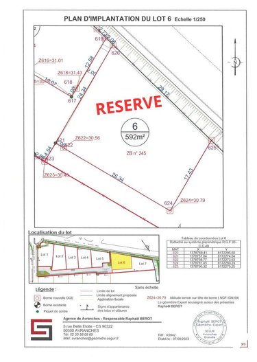 Terrain a batir a vendre Le Val-Saint-Père 50300 Manche 531 m2  67720 euros