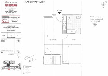 Appartement a vendre Rennes 35000 Ille-et-Vilaine 38 m2 2 pièces 161585 euros