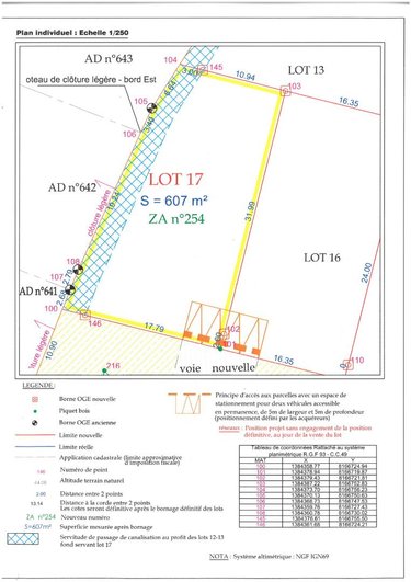Terrain a batir a vendre Ducey-les-Chéris 50220 Manche 607 m2  44816 euros