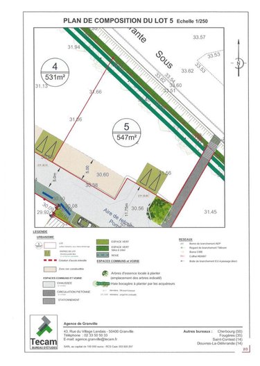 Terrain a batir a vendre Le Val-Saint-Père 50300 Manche 547 m2  69640 euros