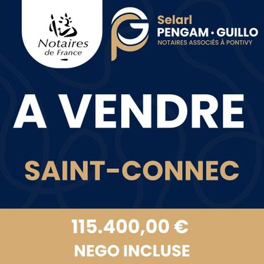 Maison a vendre Saint-Connec 22530 Côtes-d'Armor 87 m2 3 pièces 115400 euros