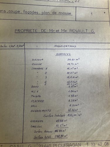 Maison a vendre Yffiniac 22120 Côtes-d'Armor 133 m2 8 pièces 249100 euros