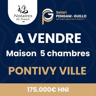 Maison a vendre Pontivy 56300 Morbihan 124 m2 7 pièces 175000 euros