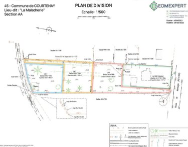 Terrain a batir a vendre Courtenay 45320 Loiret 3150 m2  82080 euros