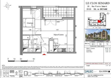 Appartement a vendre Dol-de-Bretagne 35120 Ille-et-Vilaine 42 m2 2 pièces 139000 euros