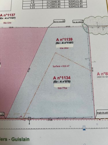 Terrain a batir a vendre Honnecourt-sur-Escaut 59266 Nord 780 m2  19180 euros