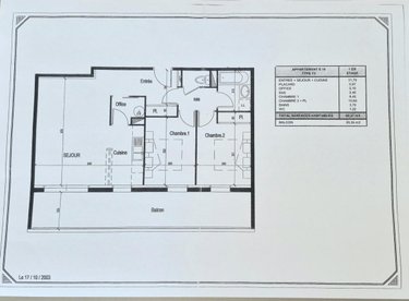 Appartement a vendre Vannes 56000 Morbihan 63 m2 3 pièces 278250 euros
