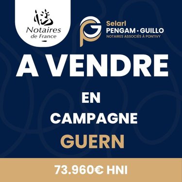 Maison a vendre Guern 56310 Morbihan 75 m2 3 pièces 73960 euros