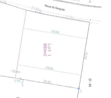 Terrain a batir a vendre Saint Gérand Croixanvec 56920 Morbihan 880 m2  42000 euros