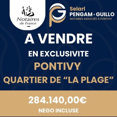 Maison a vendre Pontivy 56300 Morbihan 111 m2 5 pièces 284140 euros