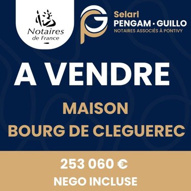 Maison a vendre Cléguérec 56480 Morbihan 92 m2 4 pièces 253060 euros
