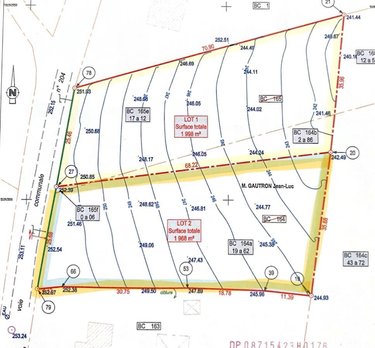 Terrain a batir a vendre Saint-Junien 87200 Haute-Vienne 1968 m2  21200 euros