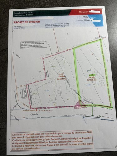 Terrain a batir a vendre Thoiry 01710 Ain 476 m2  300000 euros