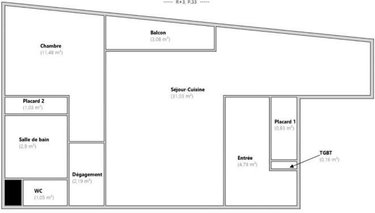 Appartement a vendre Angers 49000 Maine-et-Loire 55 m2 2 pièces 168000 euros