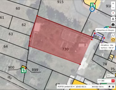 Terrain a batir a vendre Andrezé 49600 Maine-et-Loire 550 m2  58000 euros
