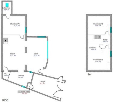 Location maison Laval 53000 Mayenne 101 m2 5 pièces 960 euros