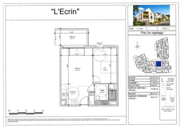 Location appartement Bouchemaine 49080 Maine-et-Loire 43 m2  680 euros