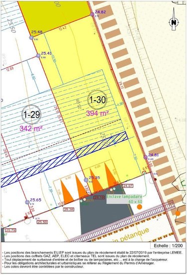 Terrain a batir a vendre Bruz 35170 Ille-et-Vilaine 394 m2  136000 euros