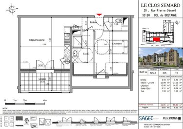 Appartement a vendre Dol-de-Bretagne 35120 Ille-et-Vilaine 42 m2 2 pièces 139000 euros