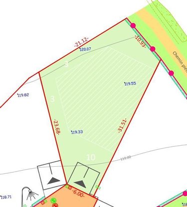 Terrain a batir a vendre Landudec 29710 Finistère 495 m2  53370 euros