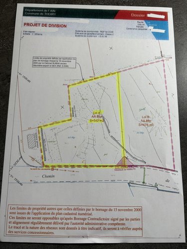 Terrain a batir a vendre Thoiry 01710 Ain 542 m2  330000 euros