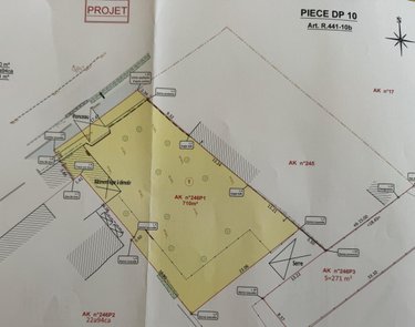 Terrain a batir a vendre Cambrai 59400 Nord 710 m2  44000 euros